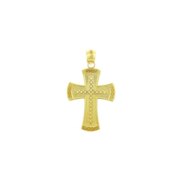 Men's Symbol Cross Pendant Necklace in 9ct Gold