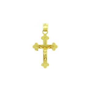 Men's Blessed Trinity Cross Pendant Necklace in 9ct Gold