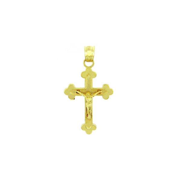 Men's Blessed Trinity Cross Pendant Necklace in 9ct Gold