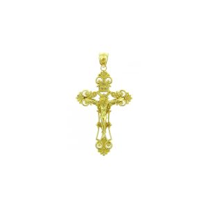 Men's Savior Cross Pendant Necklace in 9ct Gold