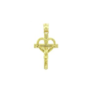 The Word Cross Pendant Necklace in 9ct Gold