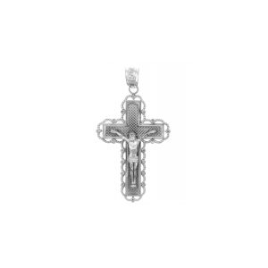 Belief Cross Pendant Necklace in 9ct White Gold