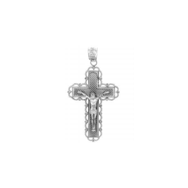 Belief Cross Pendant Necklace in 9ct White Gold