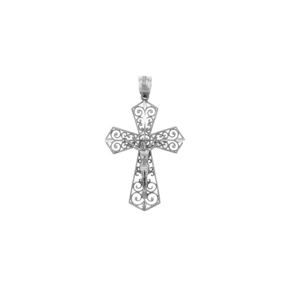 Beloved Cross Pendant Necklace in 9ct White Gold