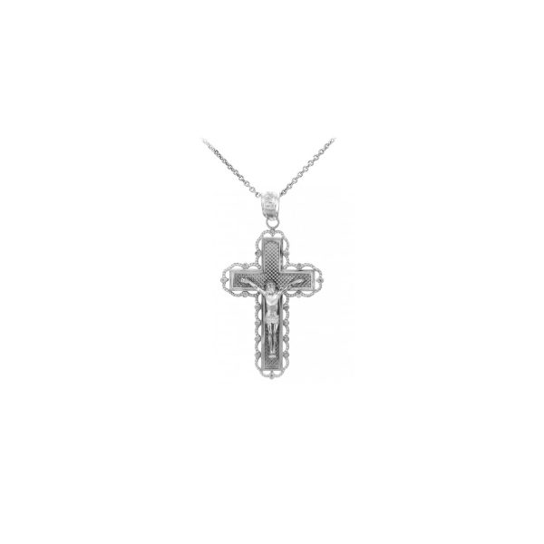 Belief Cross Pendant Necklace in Sterling Silver