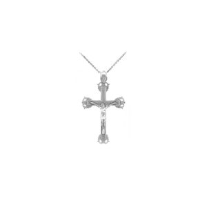 Blessed Cross Pendant Necklace in Sterling Silver