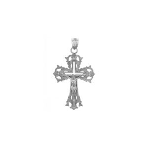 Absolution Cross Pendant Necklace in 9ct White Gold