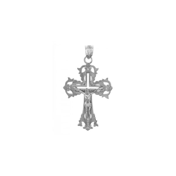 Absolution Cross Pendant Necklace in 9ct White Gold