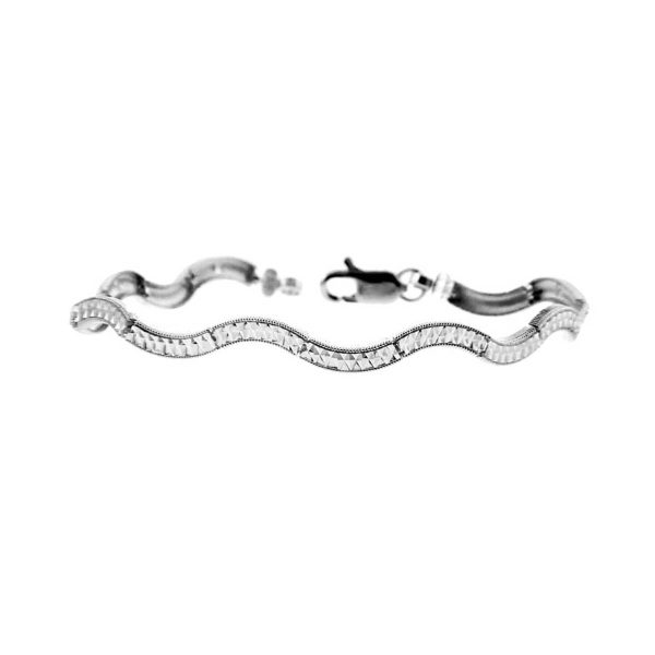 Smooth Peace Bracelet in 9ct White Gold