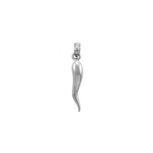 Sleek Horn of Plenty Pendant Necklace in 9ct White Gold