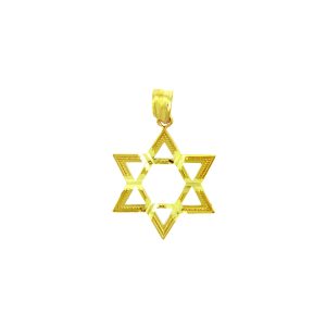 Men's Beaming Star of David Pendant Necklace in 9ct Gold