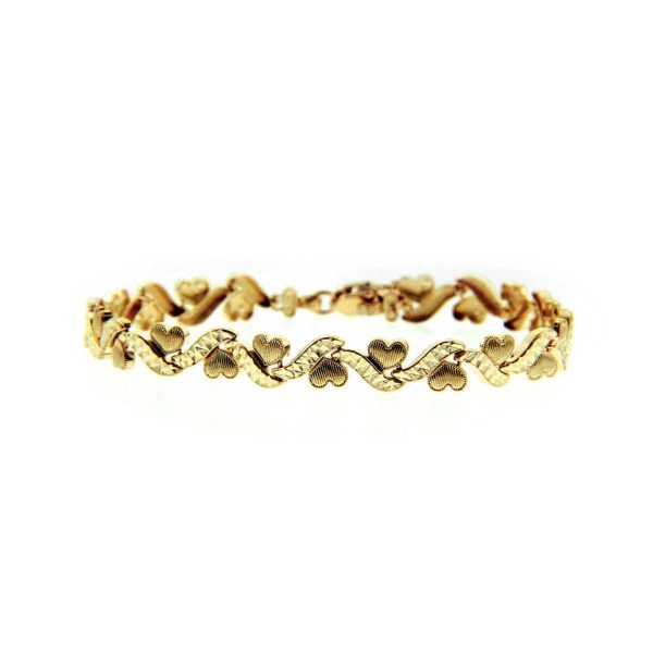 Mini Hearts Bracelet in 9ct Gold