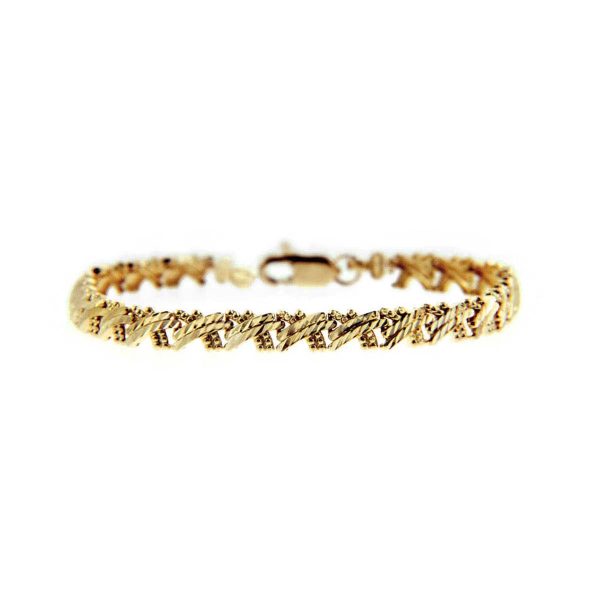 Statement Criss Cross Bracelet in 9ct Gold