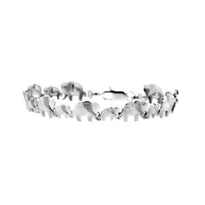 Elephant Bracelet in 9ct White Gold