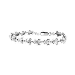 Turtle Bracelet in 9ct White Gold