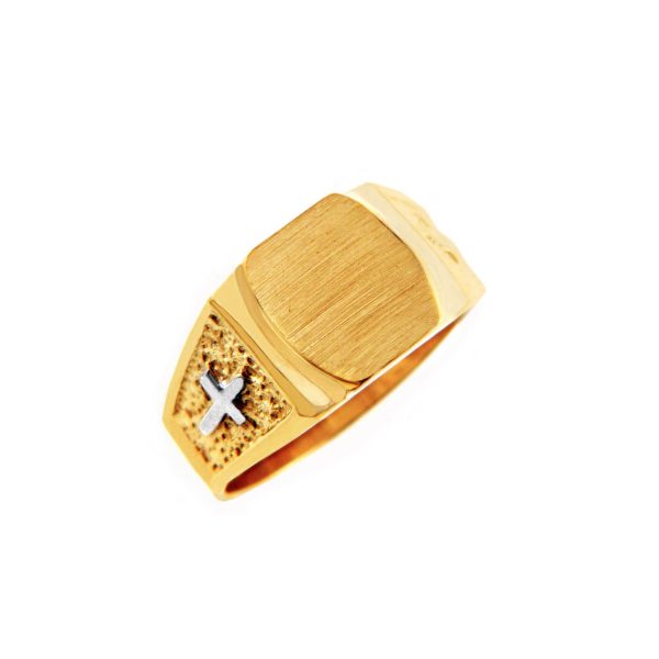 Men's Signet Ring in 9ct Two-Tone Gold