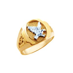 Men's Eagle Ring in 9ct Two-Tone Gold