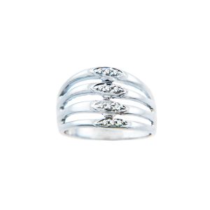 Diamond Ring in 9ct White Gold