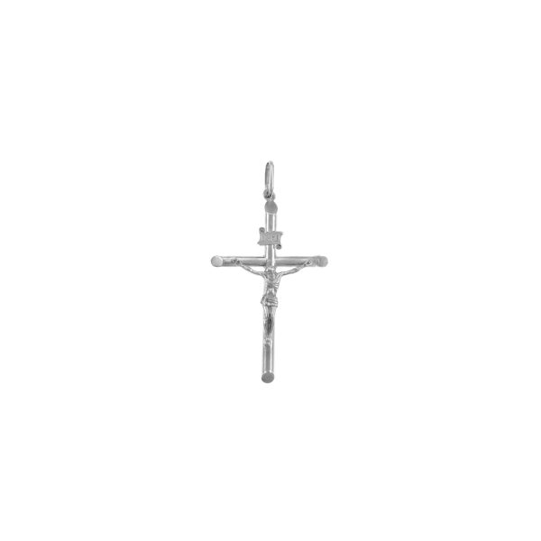 Cross Pendant Necklace in 9ct White Gold