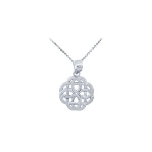 Celtic Triquetra Trinity Pendant Necklace in Sterling Silver