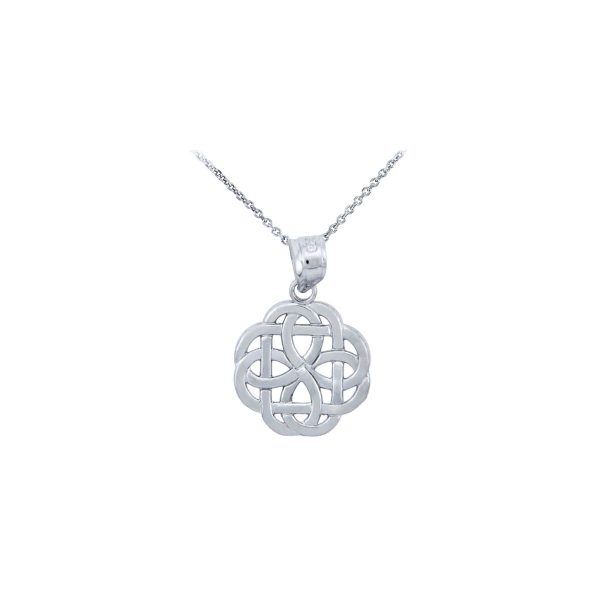 Celtic Triquetra Trinity Pendant Necklace in Sterling Silver