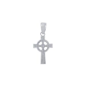 Sun Cross Pendant Necklace in Sterling Silver