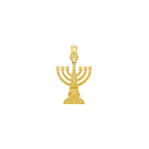 Men's Menorah Pendant Necklace in 9ct Gold