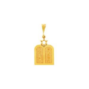 Men's Ten Declarations Tablets Pendant Necklace in 9ct Gold