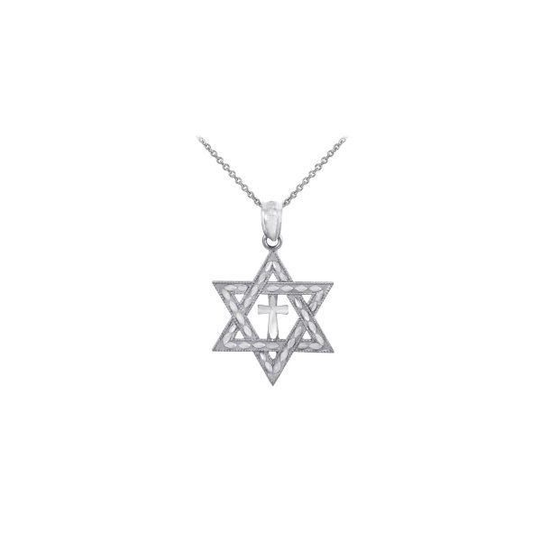 Star of David Pendant Necklace in Sterling Silver