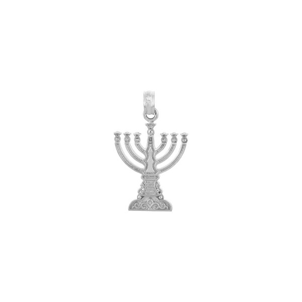 Men's Menorah Pendant Necklace in Sterling Silver