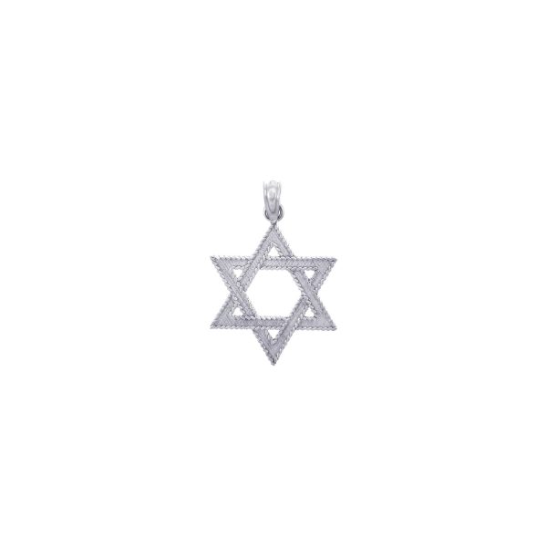 Men's Star of David Pendant Necklace in Sterling Silver