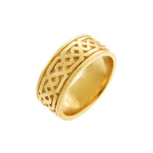 Men's Celtic Knot Band Ring in 9ct Gold