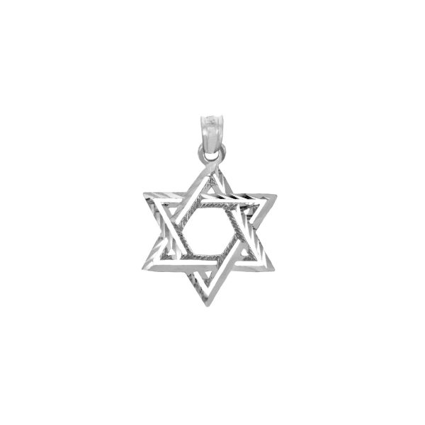 Men's Layered Star of David Pendant Necklace in Sterling Silver