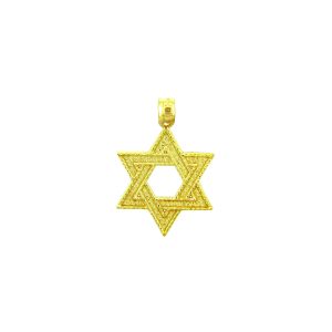 Men's Star of David Pendant Necklace in 9ct Gold