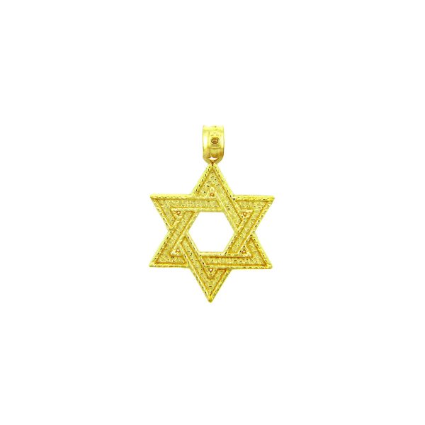 Men's Star of David Pendant Necklace in 9ct Gold