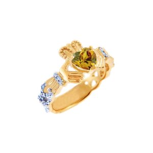 Diamond Claddagh Ring in 9ct Gold