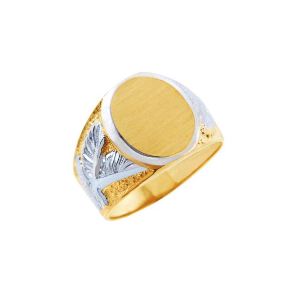 Men's Eagle Signet Ring in 9ct Two-Tone Gold