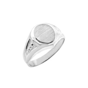 Apollo Signet Ring in 9ct White Gold