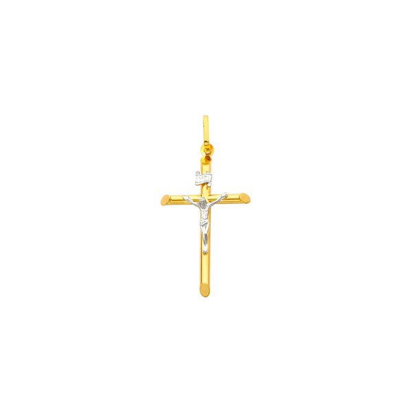 Adored Cross Pendant Necklace in 9ct Two-Tone Gold