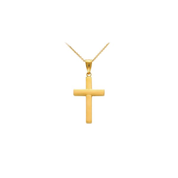 Minimalist Cross Pendant Necklace in 9ct Gold