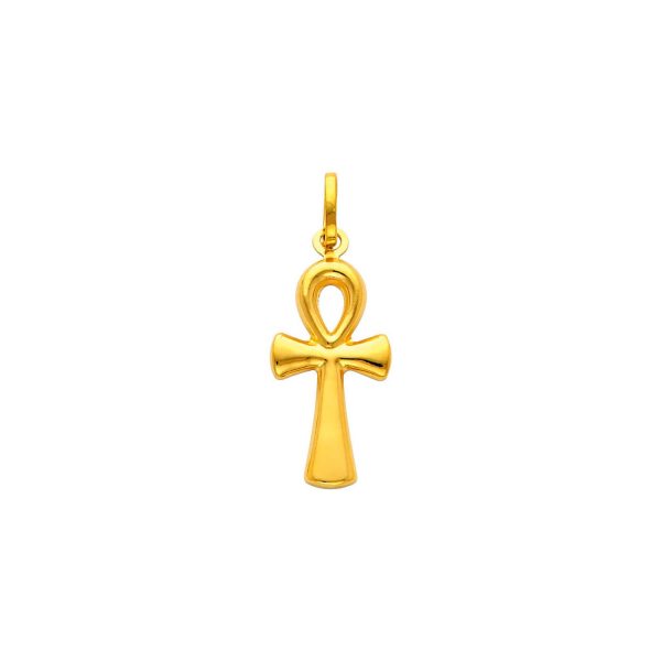 Ankh Cross Egyptian Pendant Necklace in 9ct Gold