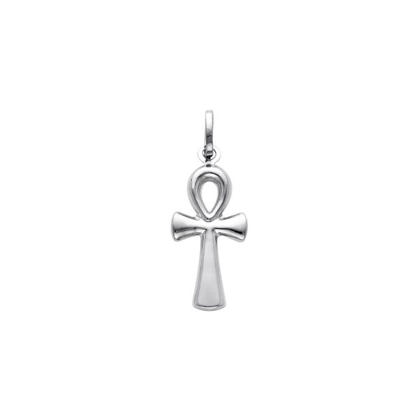 Ankh Cross Egyptian Pendant Necklace in 9ct White Gold