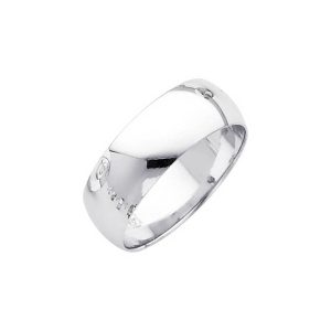 Classic Wedding Ring in 9ct White Gold