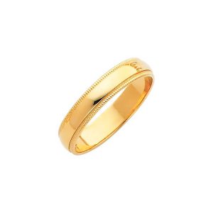 Milgrain Classic Wedding Ring in 9ct Gold