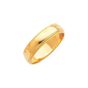 Milgrain Classic Wedding Ring in 9ct Gold