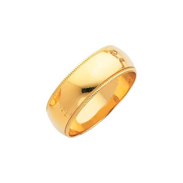 Milgrain Classic Wedding Ring in 9ct Gold