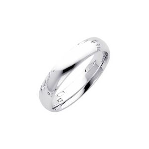 Classic Comfort Fit Wedding Ring in 9ct White Gold