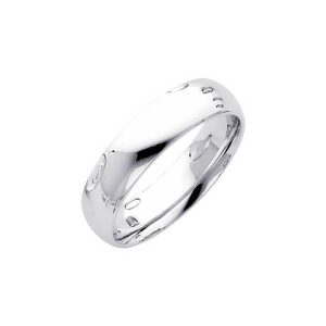 Classic Comfort Fit Wedding Ring in 9ct White Gold