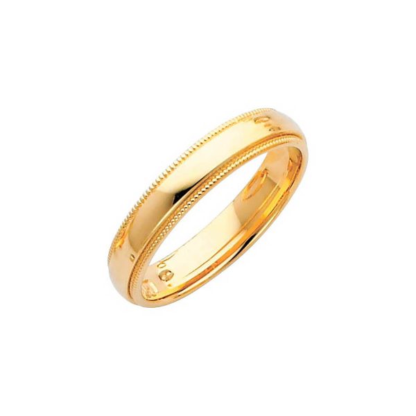 Milgrain Comfort Fit Wedding Ring in 9ct Gold