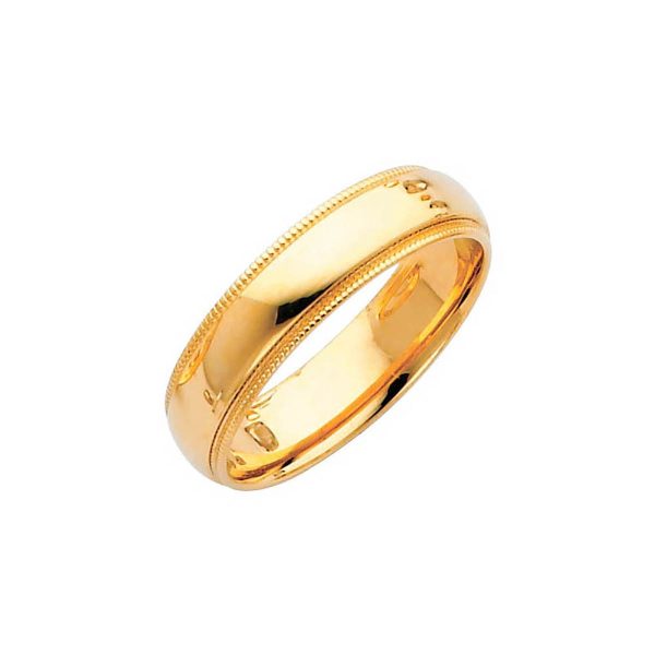 Milgrain Comfort Fit Wedding Ring in 9ct Gold